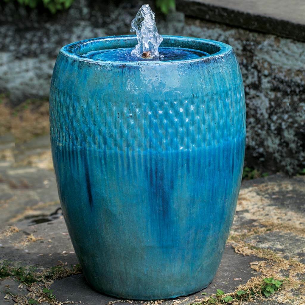 Malmo Fountain, Tall - Mediterannean Blue - S/1