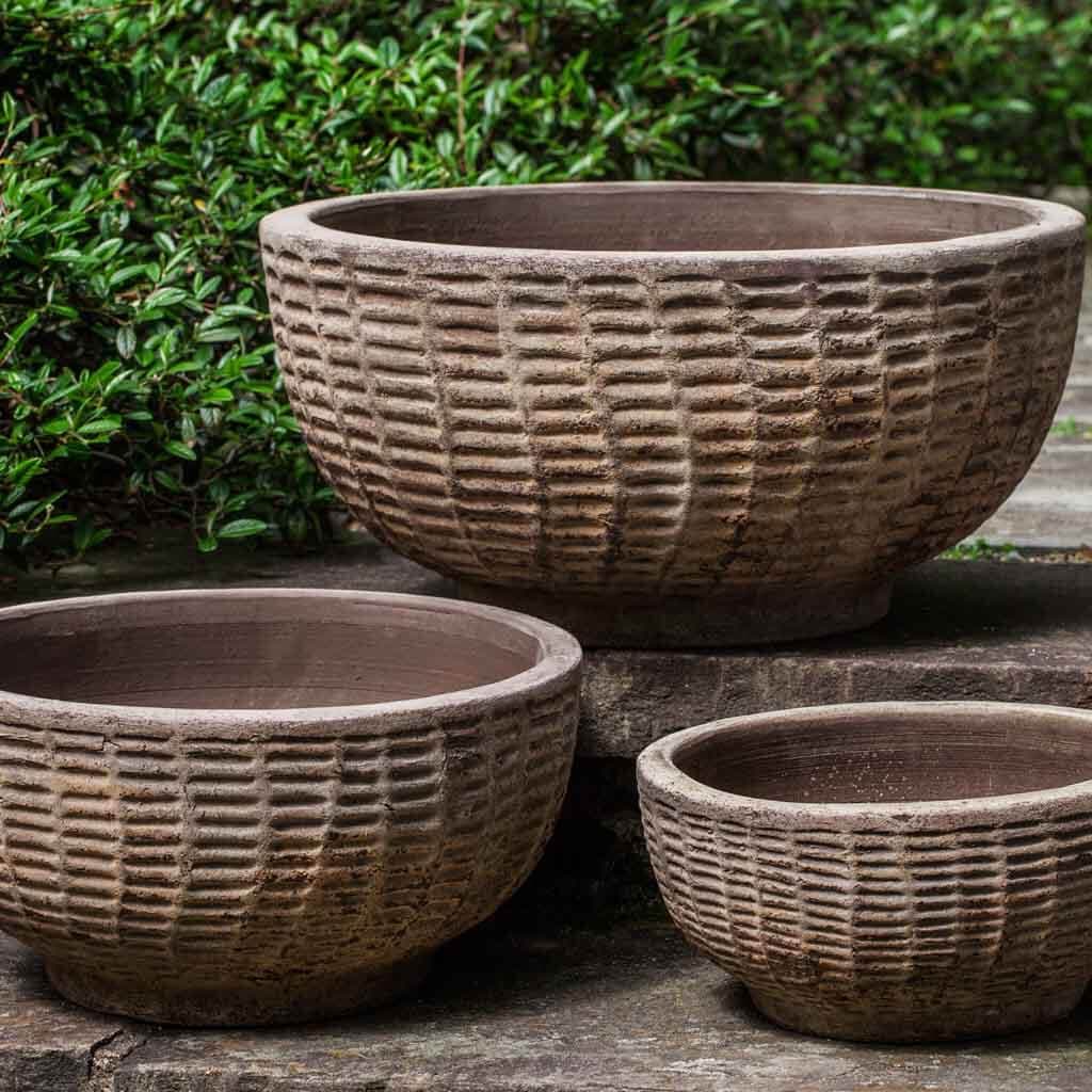 Antique Lattice Basket - S/3