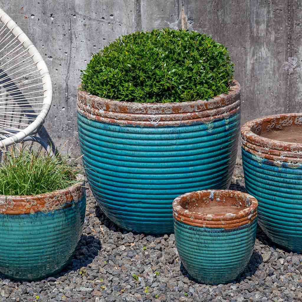 Nevis Planter - Beach Comber Aqua - S/4