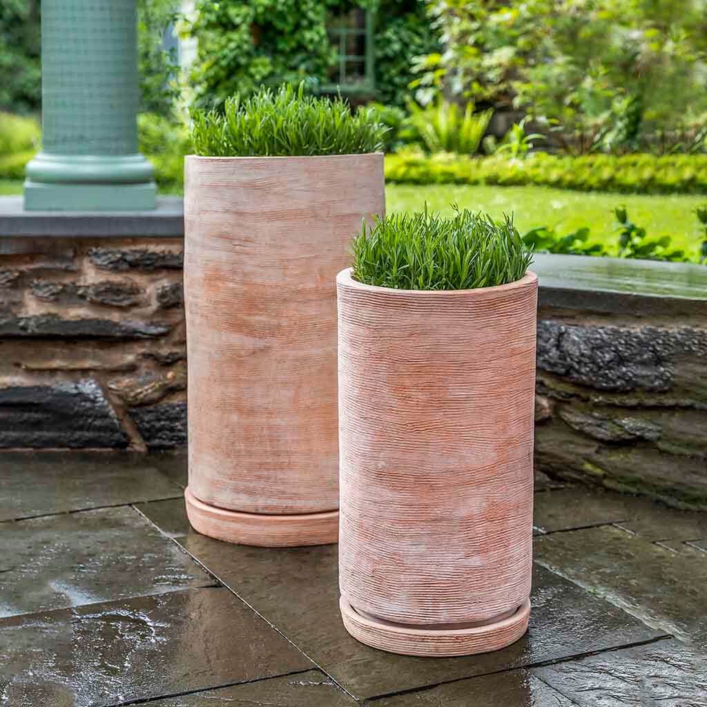 Sgraffito Planter, Tall - S/2