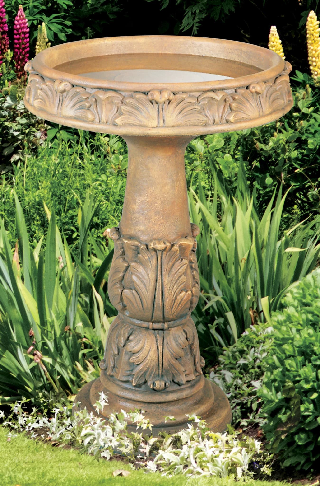 Grande Acanthus Birdbath