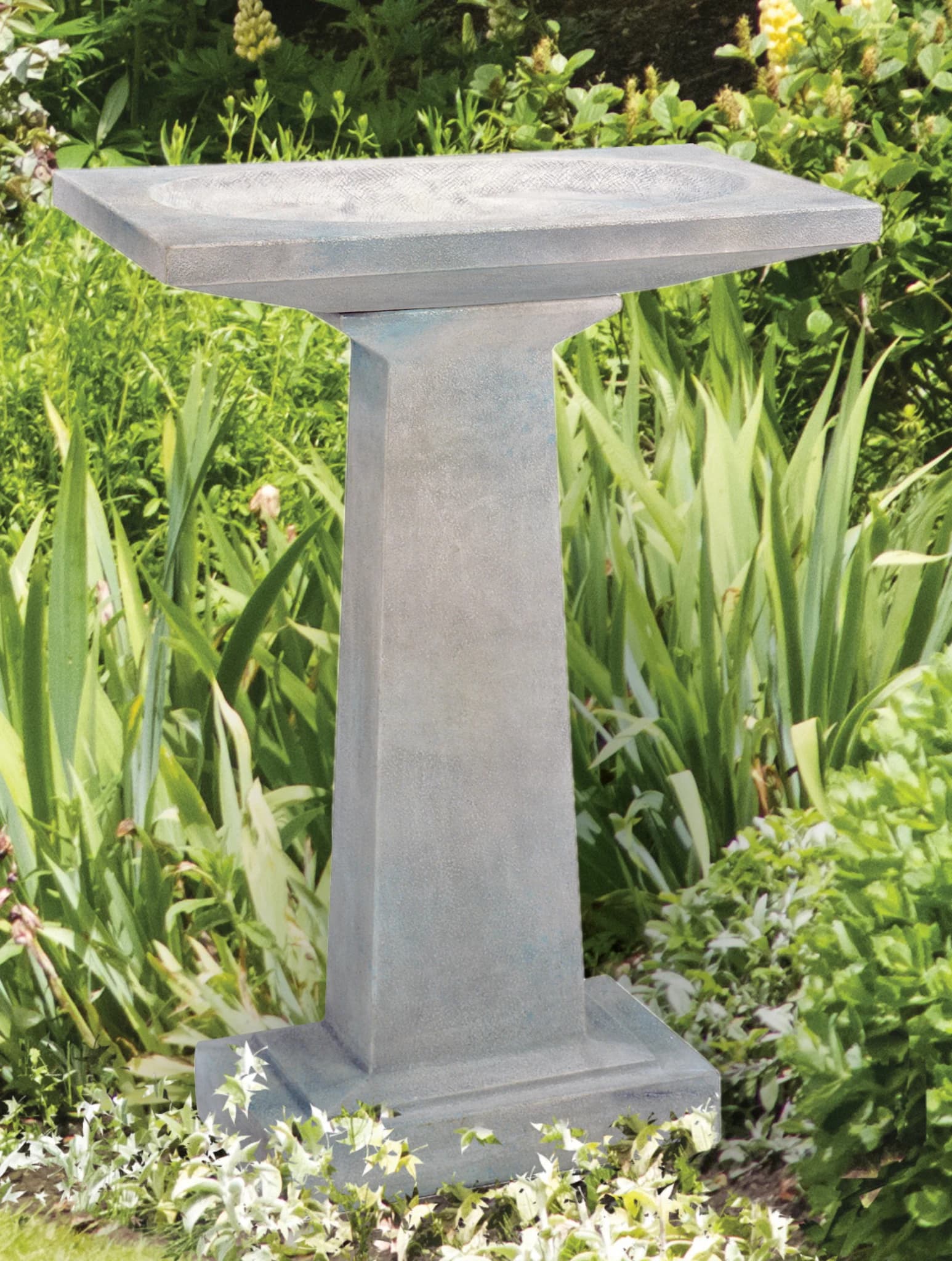 Rectangular Prairie Birdbath