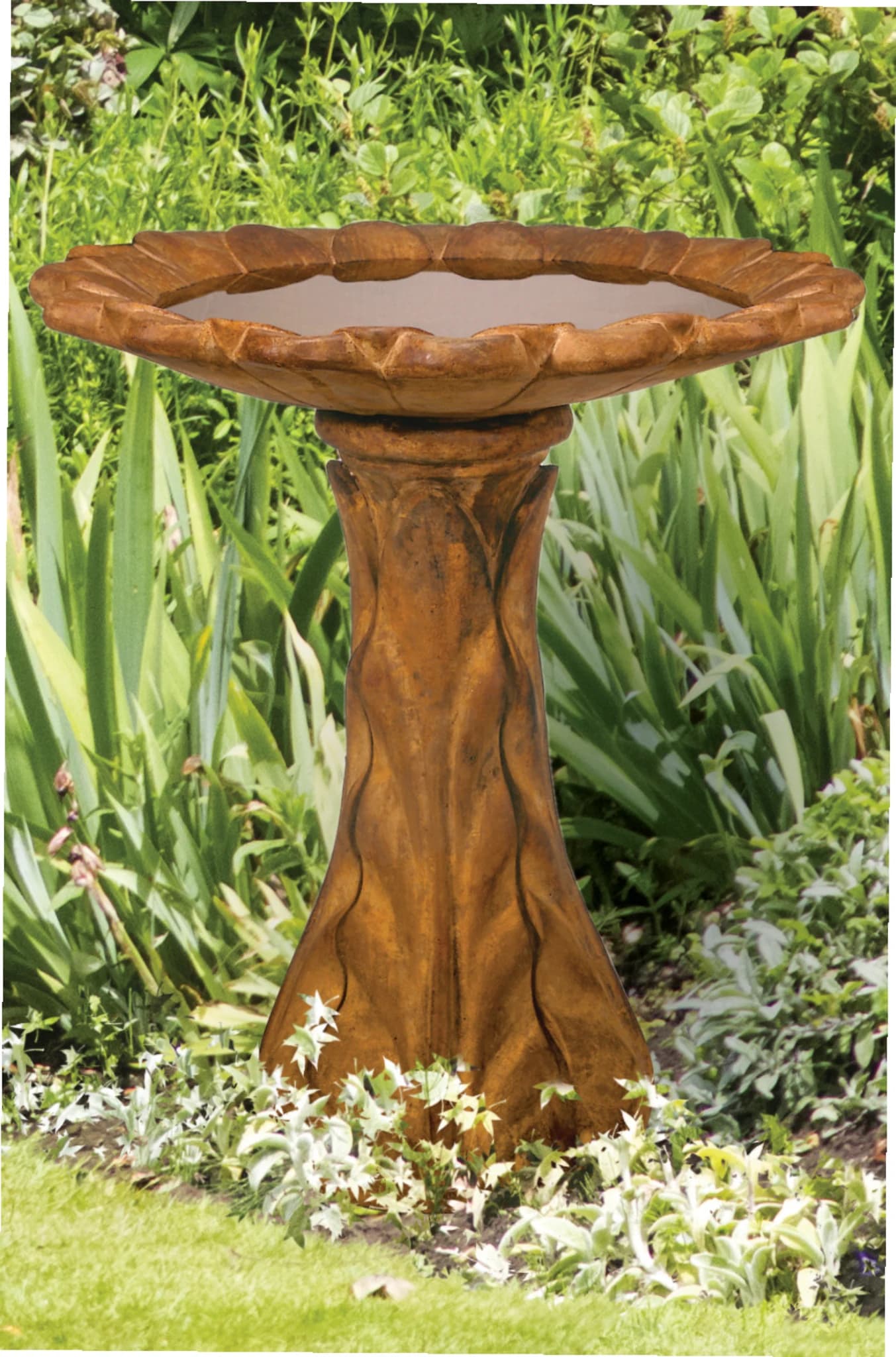 Tapered Petal Birdbath