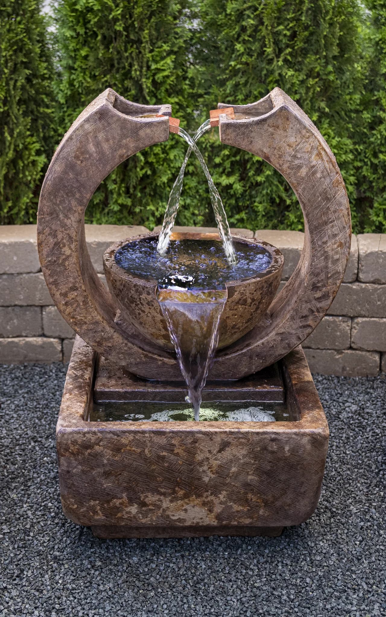 Crescent Two-Spill Fountain