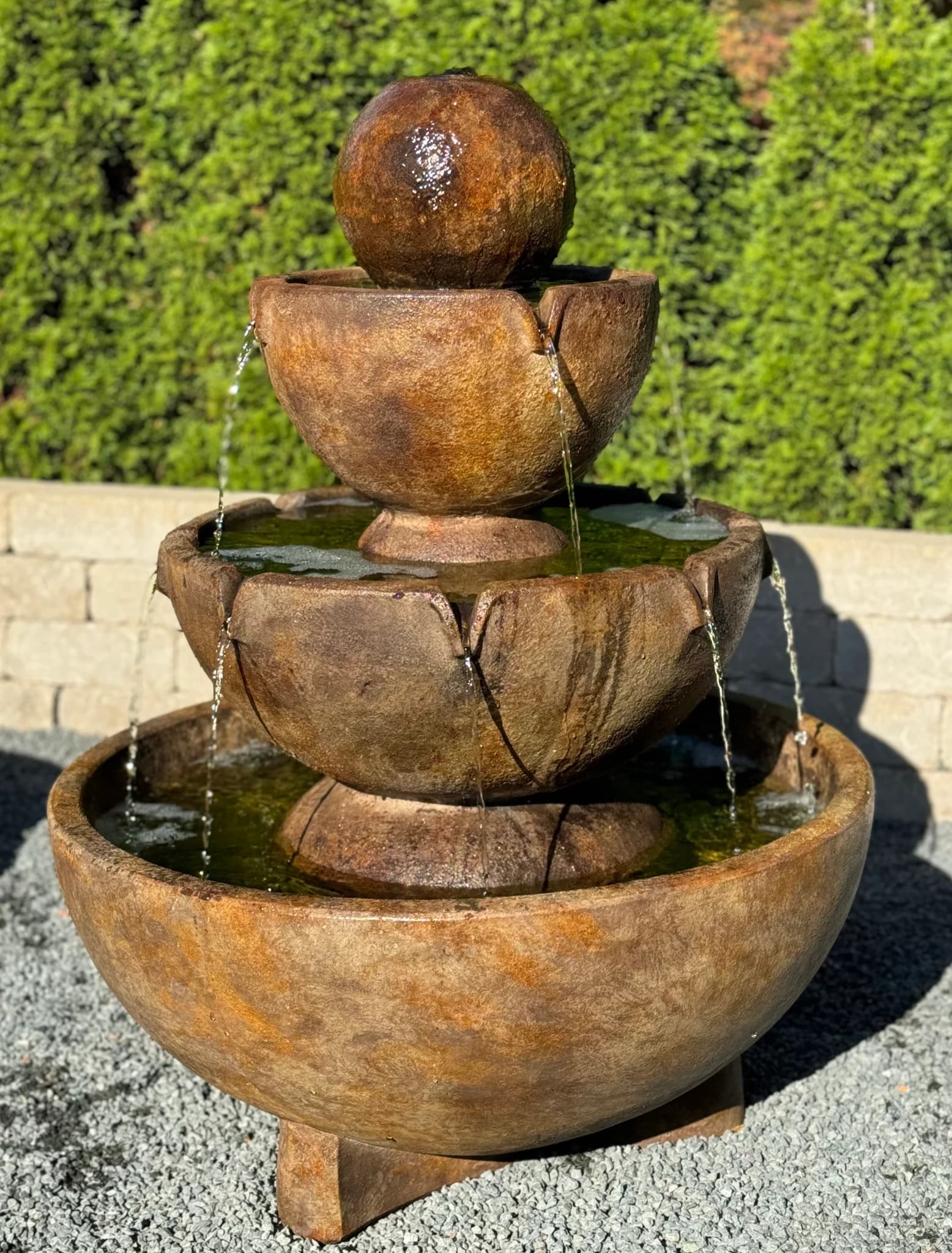 Tall Stone Vessels Fountain