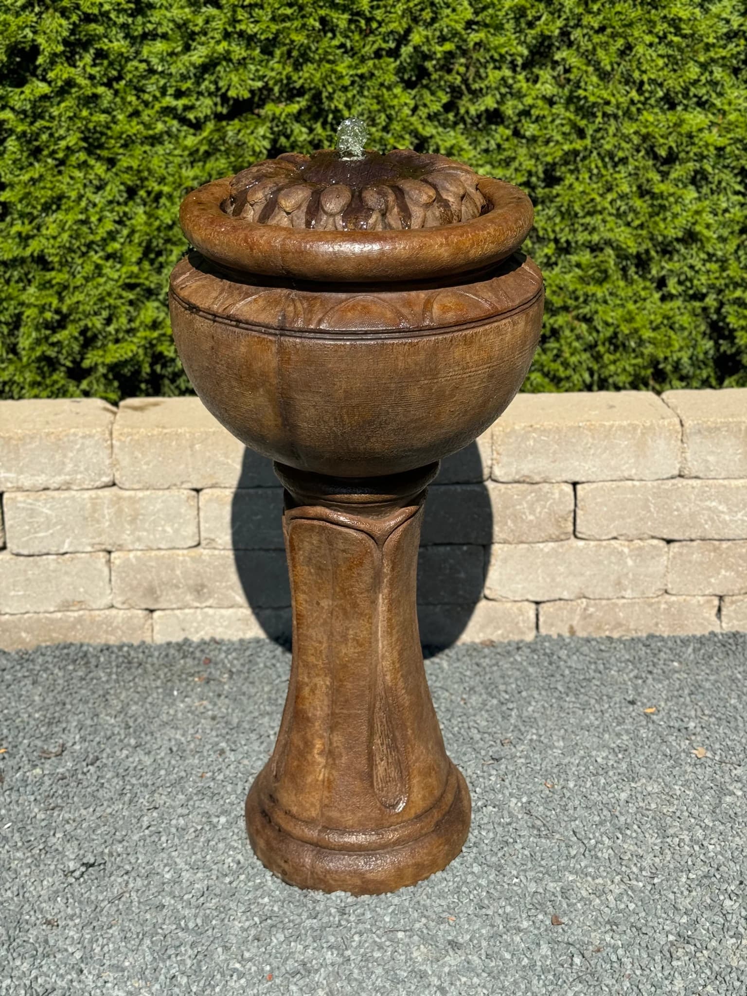 New Tall Sunflower Patio Bubbler Fountain