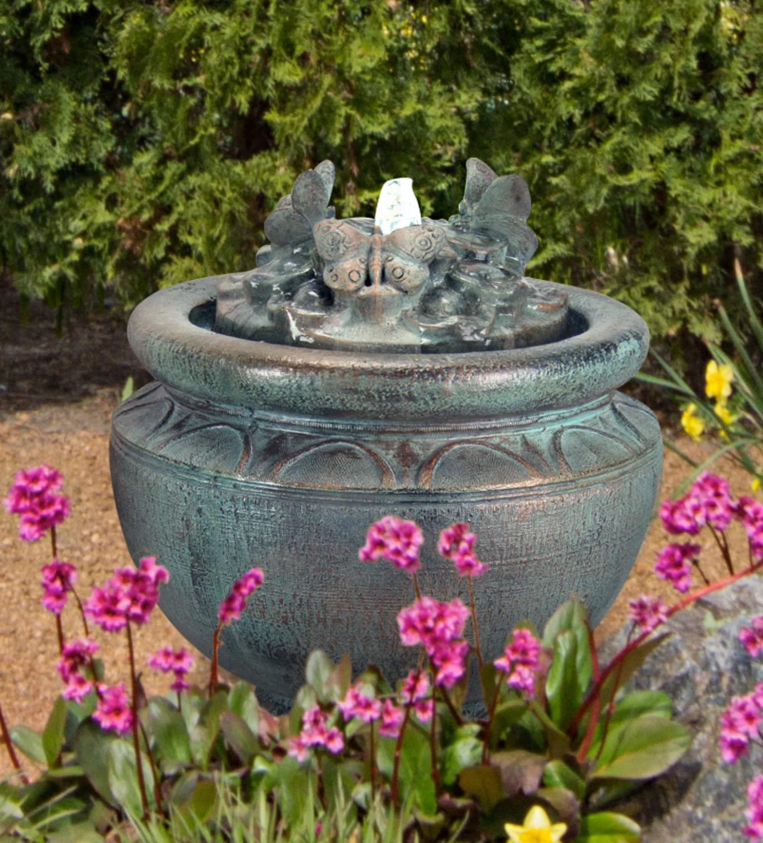 New Butterfly Patio Bubbler Fountain