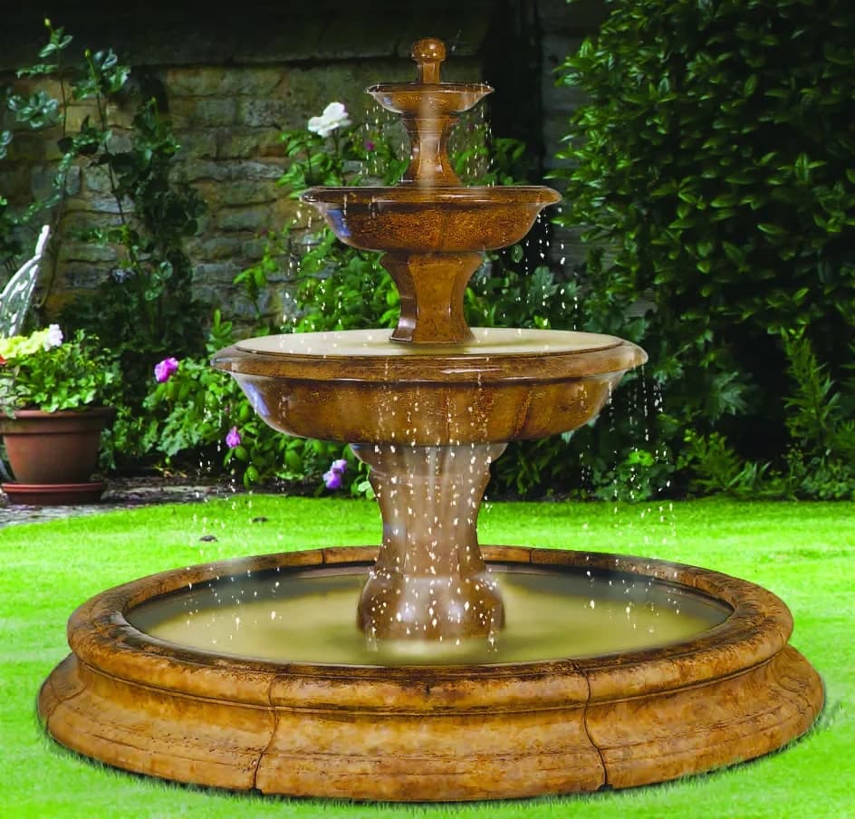 Grande Barrington Fountain in Toscana Pool, New Surround (15 pc.)