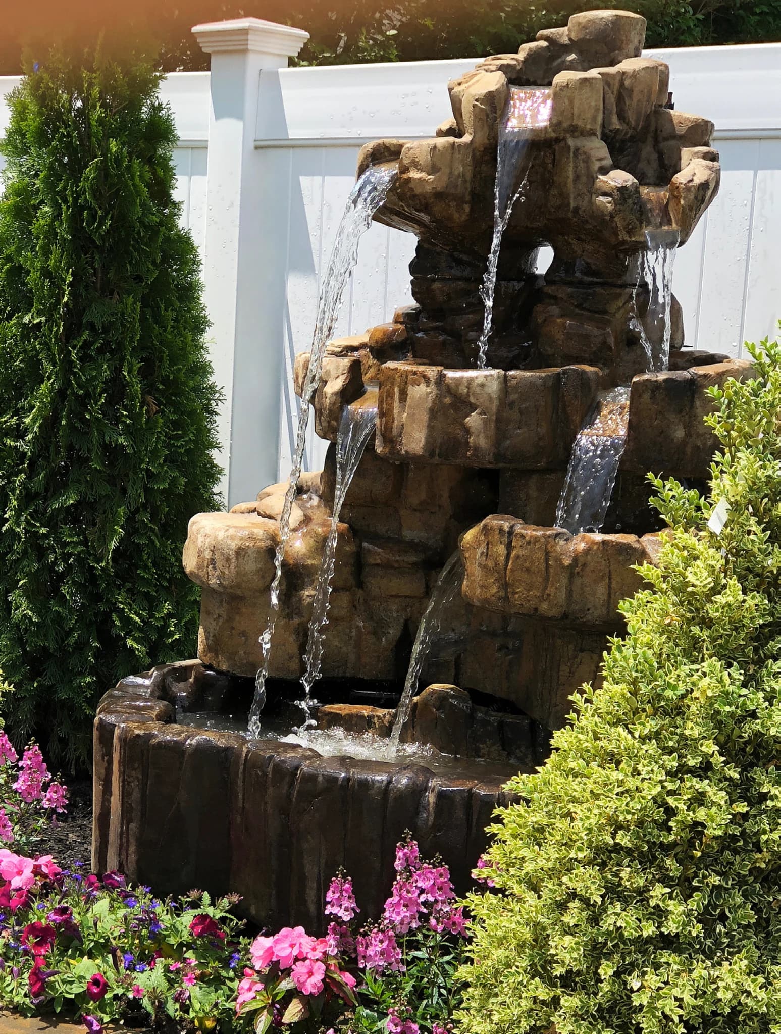 Large Rock Falls Fountain